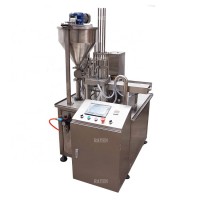 Automatic rotary capping sealing machine cup filling machine for yogurt